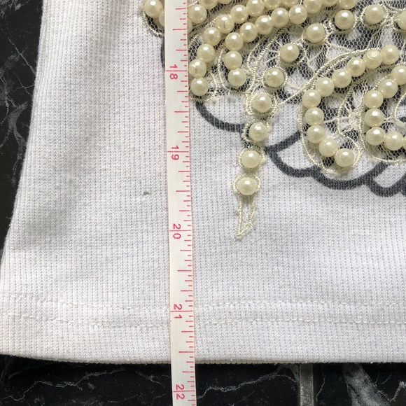 “Beauty and Love”embellished and embroidered top - Picture 7 of 9